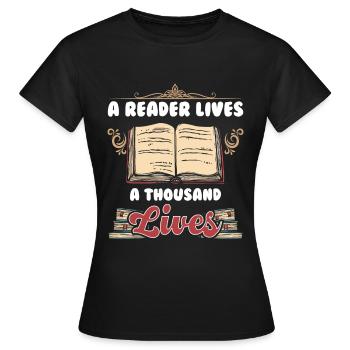 Read - Women's T-Shirt - black - Front - AI Model Female 172 dark (172cm)