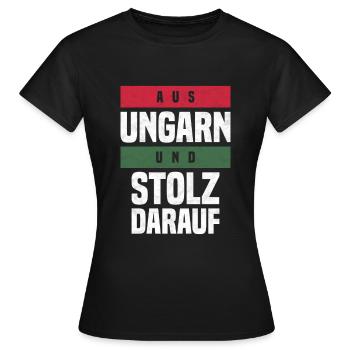 Ungarn - Frauen T-Shirt - Schwarz - Vorne - AI Model Female 172 dark (172cm)
