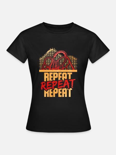 Roller coaster Funny roller coaster gift roller coaster - Women's T-Shirt - black