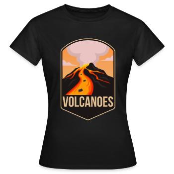 volcano - Women's T-Shirt - black - Front - AI Model Female 172 dark (172cm)