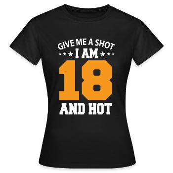 18th birthday - Women's T-Shirt - black - Front - AI Model Female 172 dark (172cm)
