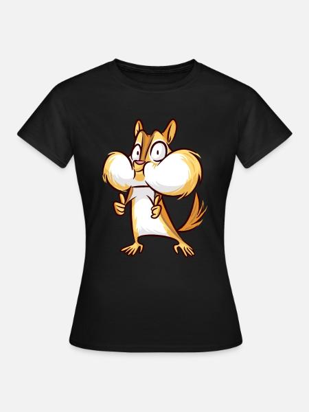 Eichhörnchen - Frauen T-Shirt - Schwarz