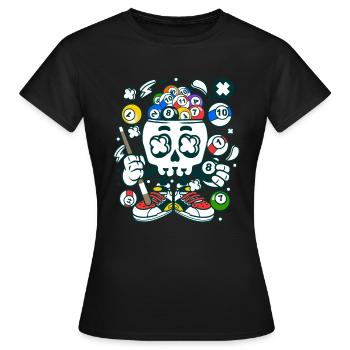 Billard - Frauen T-Shirt - Schwarz - Vorne - AI Model Female 172 dark (172cm)