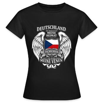Tschechien - Frauen T-Shirt - Schwarz - Vorne - AI Model Female 172 dark (172cm)