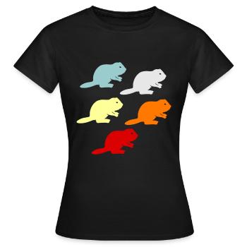 Biber - Frauen T-Shirt - Schwarz - Vorne - AI Model Female 172 dark (172cm)