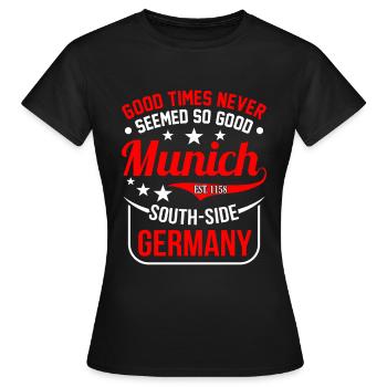 Munich - T-shirt Femme - noir - Devant - AI Model Female 172 dark (172cm)