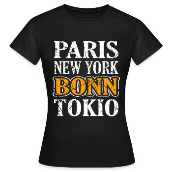 Bonn - T-shirt Femme - noir - Devant - AI Model Female 172 dark (172cm)
