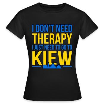 Ukraine Kiew - Frauen T-Shirt - Schwarz - Vorne - AI Model Female 172 dark (172cm)