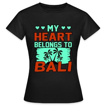 Bali - T-shirt Femme - noir - Devant - AI Model Female 172 dark (172cm)