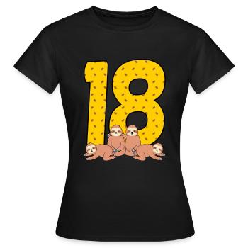 18th birthday - Women's T-Shirt - black - Front - AI Model Female 172 dark (172cm)