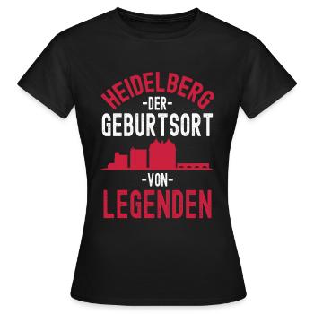 Heidelberg - Frauen T-Shirt - Schwarz - Vorne - AI Model Female 172 dark (172cm)