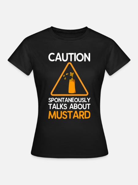 Senf gelb gewürz geschenk - Frauen T-Shirt - Schwarz