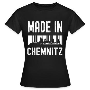 Chemnitz - Frauen T-Shirt - Schwarz - Vorne - AI Model Female 172 dark (172cm)
