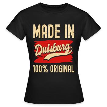 Duisburg - Frauen T-Shirt - Schwarz - Vorne - AI Model Female 172 dark (172cm)