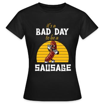 Hot Dog - Frauen T-Shirt - Schwarz - Vorne - AI Model Female 172 dark (172cm)
