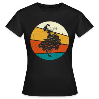 Flamenco - Frauen T-Shirt - Schwarz - Vorne - AI Model Female 172 dark (172cm)