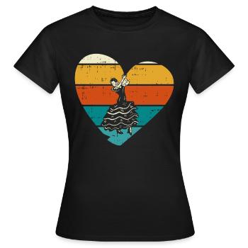 Flamenco - Frauen T-Shirt - Schwarz - Vorne - AI Model Female 172 dark (172cm)