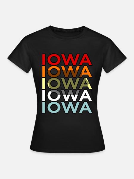 Iowa-bewohner-geschenk - Frauen T-Shirt - Schwarz