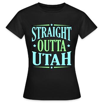 Utah abenteuer geschenk - Frauen T-Shirt - Schwarz - Vorne - AI Model Female 172 dark (172cm)