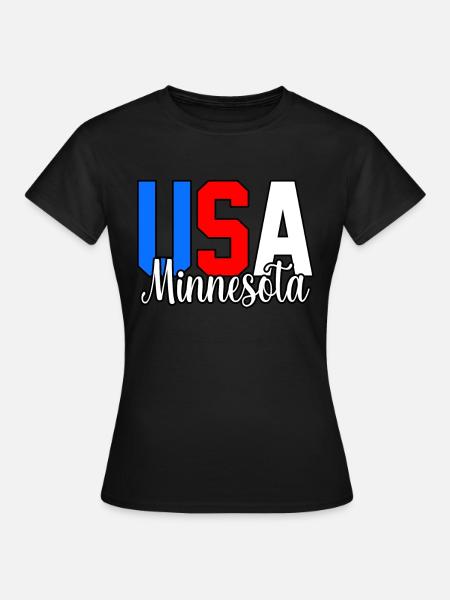 Usa minnesota geschenk - Frauen T-Shirt - Schwarz