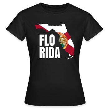 Florida Home Resident Geschenk - Frauen T-Shirt - Schwarz - Vorne - AI Model Female 172 dark (172cm)