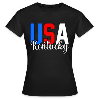 Usa kentucky geschenk - Frauen T-Shirt - Schwarz - Vorne - AI Model Female 172 dark (172cm)