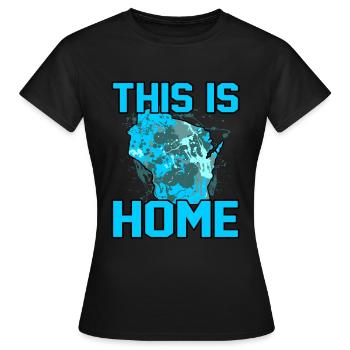 Accueil Wisconsin cadeau - T-shirt Femme - noir - Devant - AI Model Female 172 dark (172cm)