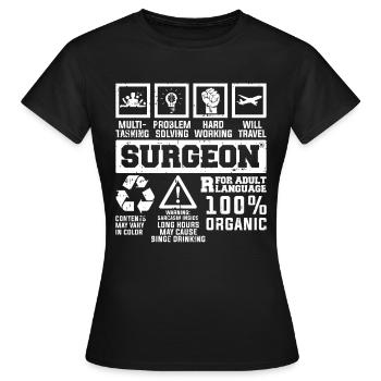 Chirurg - Frauen T-Shirt - Schwarz - Vorne - AI Model Female 172 dark (172cm)