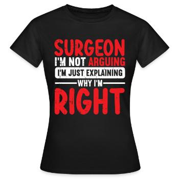 Chirurg - Frauen T-Shirt - Schwarz - Vorne - AI Model Female 172 dark (172cm)
