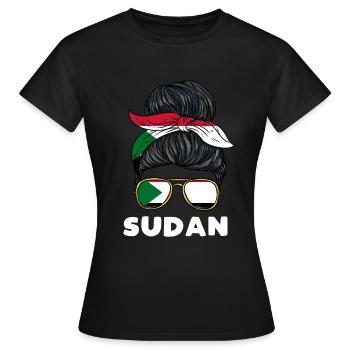 Sudan Girl - Frauen T-Shirt - Schwarz - Vorne - AI Model Female 172 dark (172cm)