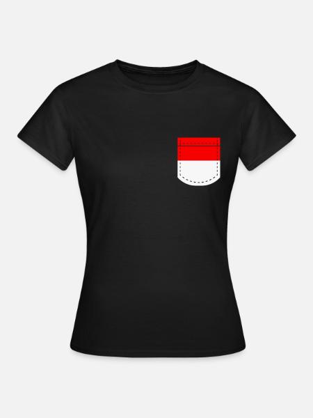 Indonesien Taschengeschenk - Frauen T-Shirt - Schwarz