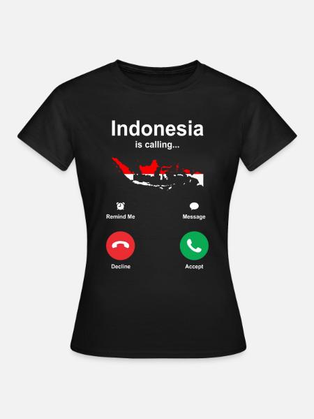 Reisen Indonesien Geschenk - Frauen T-Shirt - Schwarz