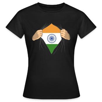 Fier cadeau de résident indien - T-shirt Femme - noir - Devant - AI Model Female 172 dark (172cm)