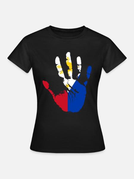 Unterstütze Philippinen Geschenk - Frauen T-Shirt - Schwarz
