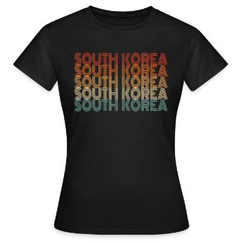 Cadeau pour les résidents de la Corée du Sud - T-shirt Femme - noir - Devant - AI Model Female 172 dark (172cm)