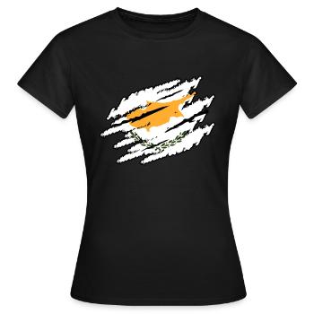 Chypre - T-shirt Femme - noir - Devant - AI Model Female 172 dark (172cm)