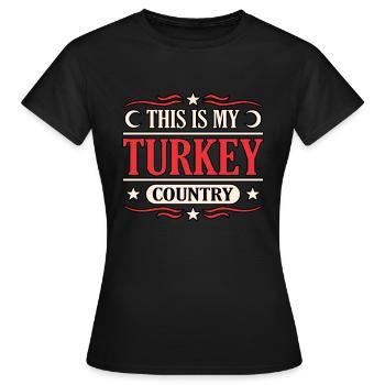 Turquie - T-shirt Femme - noir - Devant - AI Model Female 172 dark (172cm)