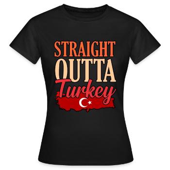 Turquie - T-shirt Femme - noir - Devant - AI Model Female 172 dark (172cm)
