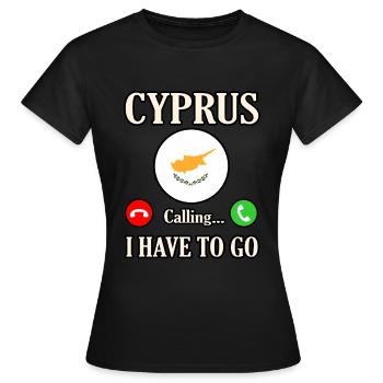 Chypre - T-shirt Femme - noir - Devant - AI Model Female 172 dark (172cm)