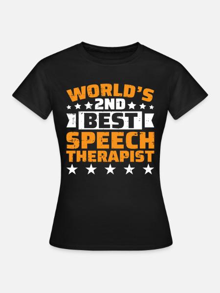 Sprachtherapeut Logopäde Geschenk - Frauen T-Shirt - Schwarz