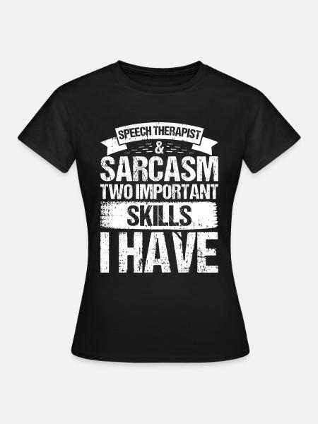 Sprachtherapeut Logopäde Geschenk - Frauen T-Shirt - Schwarz