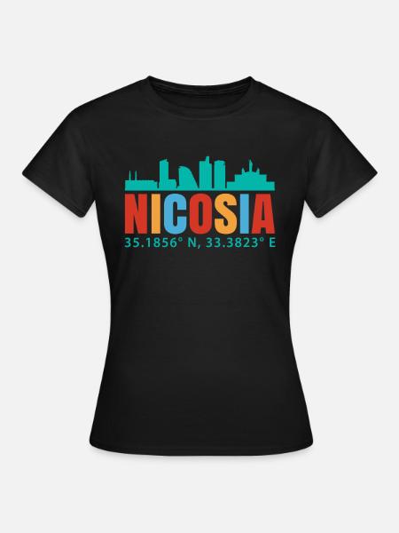 Nikosia - Frauen T-Shirt - Schwarz