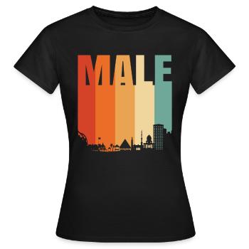 Male Maldives - Women's T-Shirt - black - Front - AI Model Female 172 dark (172cm)