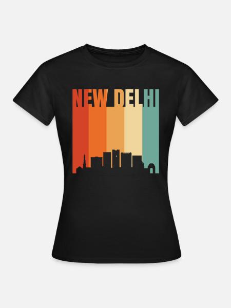 Neu Delhi - Frauen T-Shirt - Schwarz