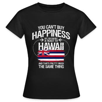 Hawaï - T-shirt Femme - noir - Devant - AI Model Female 172 dark (172cm)