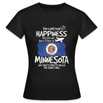Minnesota - T-shirt Femme - noir - Devant - AI Model Female 172 dark (172cm)