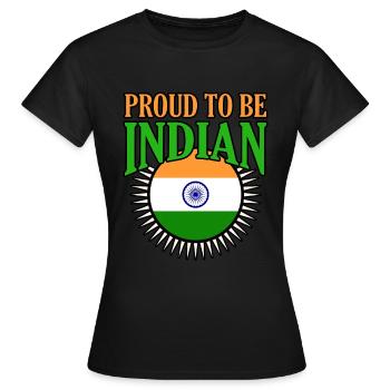 Inde - T-shirt Femme - noir - Devant - AI Model Female 172 dark (172cm)