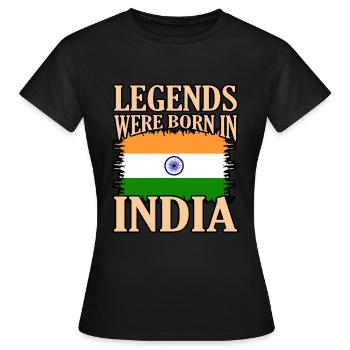 Inde - T-shirt Femme - noir - Devant - AI Model Female 172 dark (172cm)