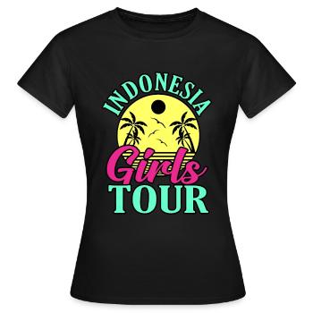 Indonésie - T-shirt Femme - noir - Devant - AI Model Female 172 dark (172cm)