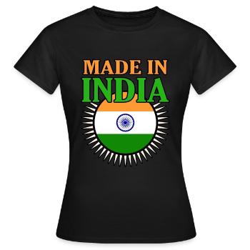Inde - T-shirt Femme - noir - Devant - AI Model Female 172 dark (172cm)